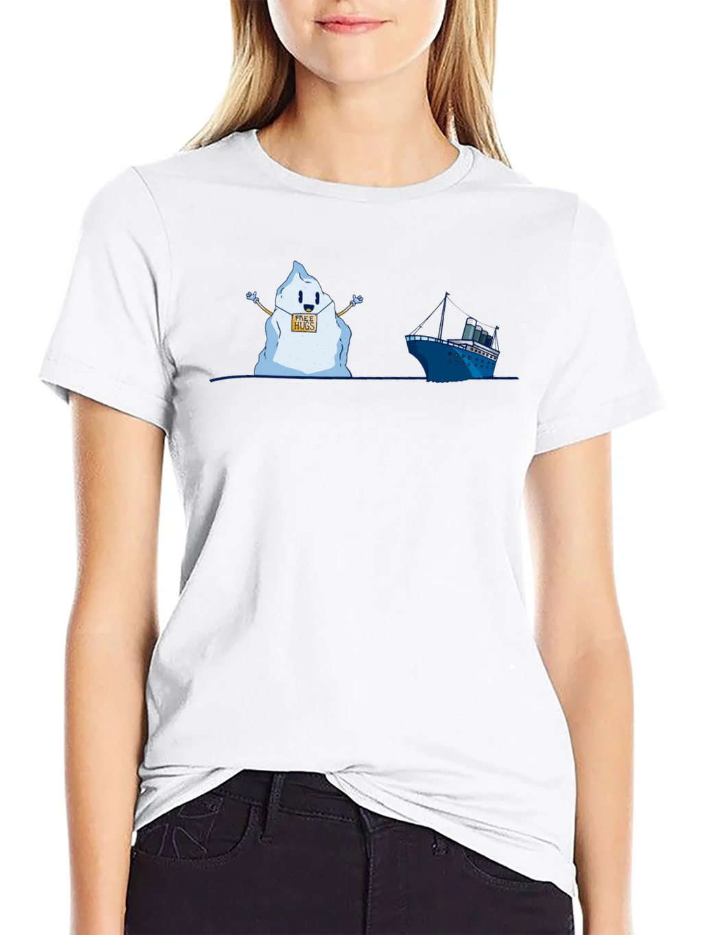Titanic Iceberg Free Hugs Humor T-Shirt product image 8