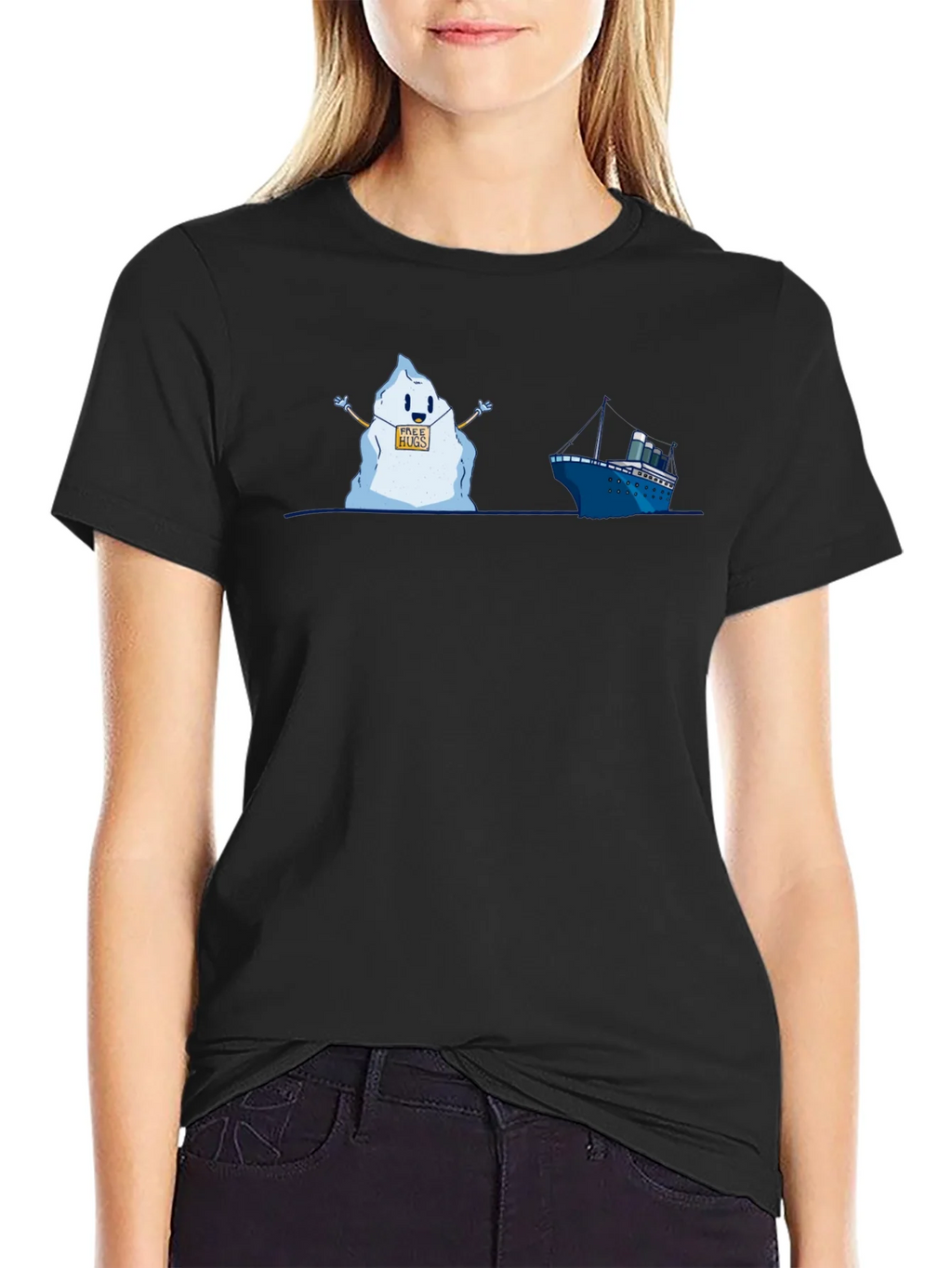 Titanic Iceberg Free Hugs Humor T-Shirt product image 2