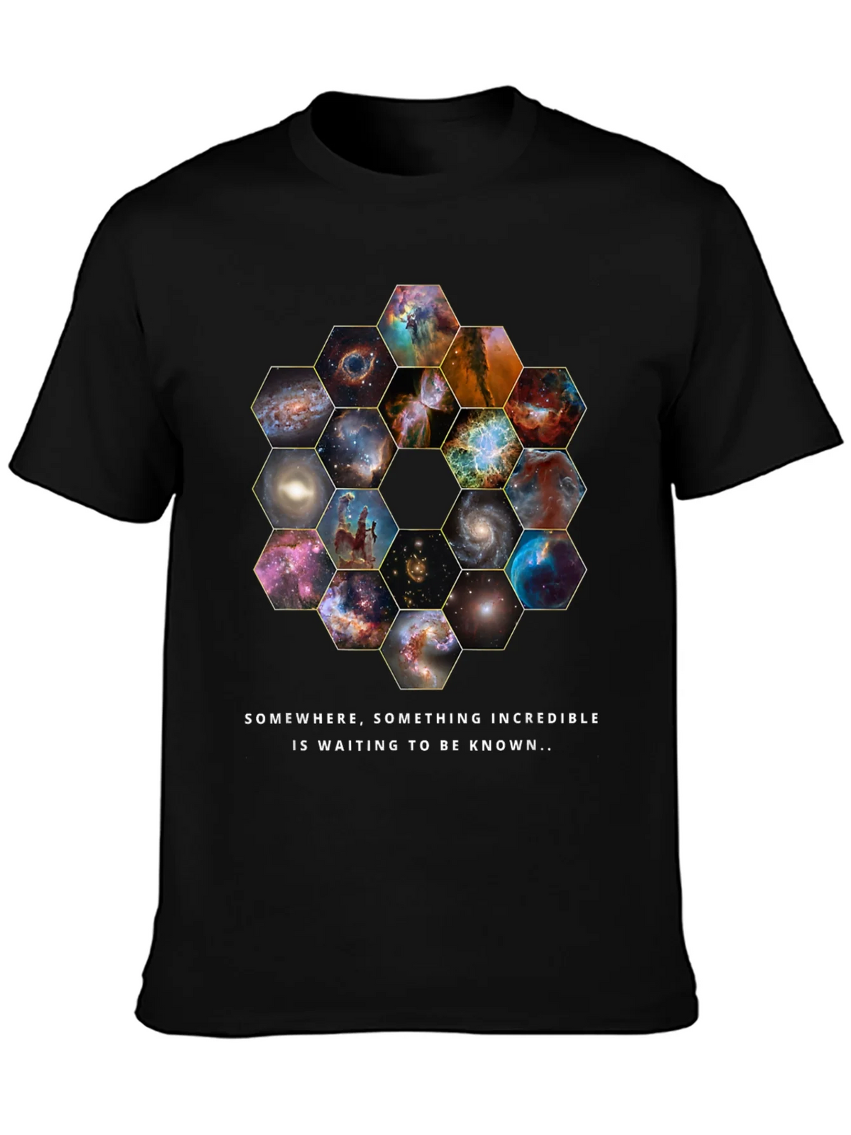Cosmic Hexagon T-Shirt - Explore the Universe! product image 3