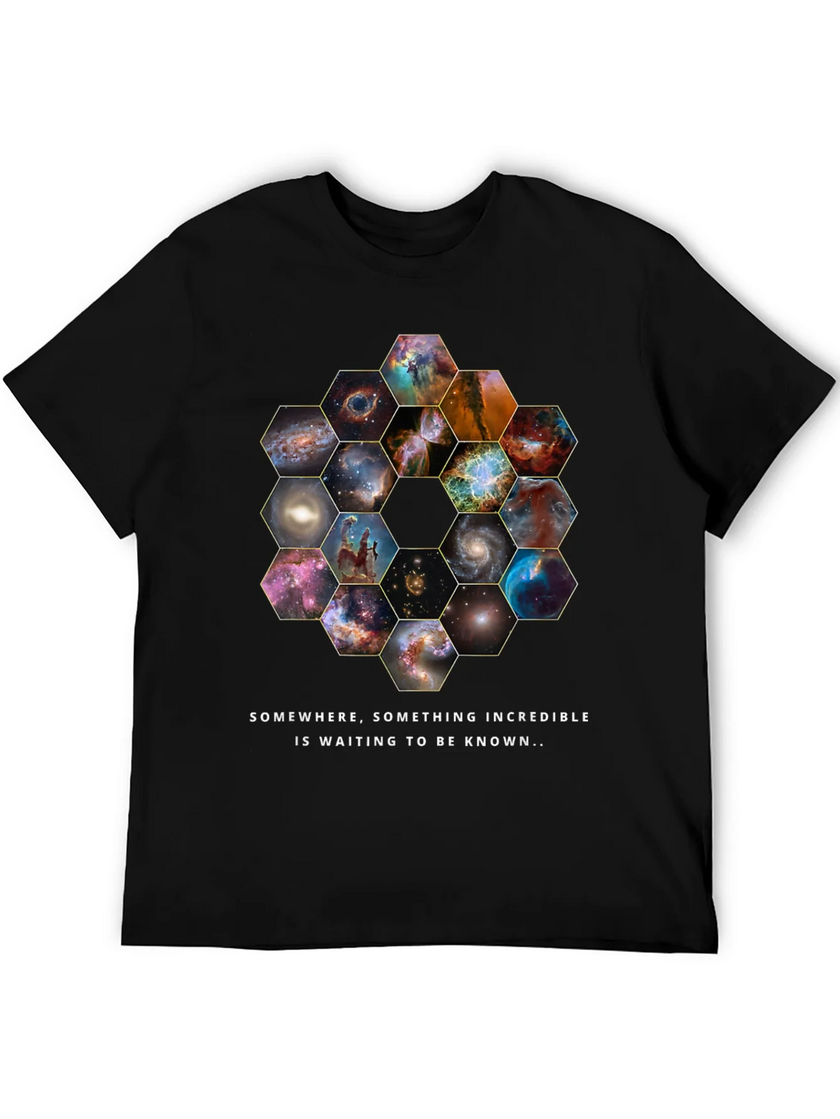 Cosmic Hexagon T-Shirt - Explore the Universe! product image 5