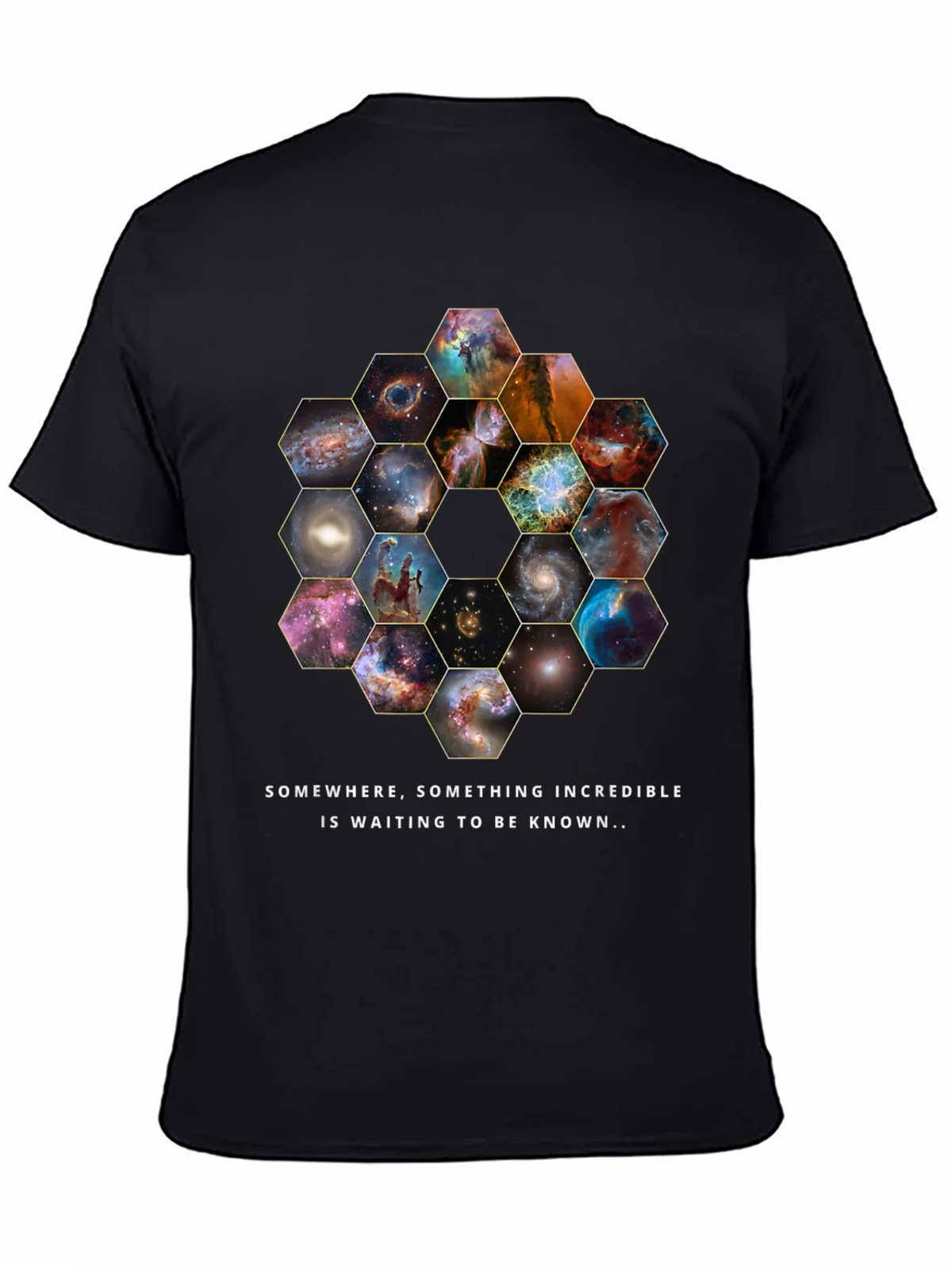 Cosmic Hexagon T-Shirt - Explore the Universe! product image 4