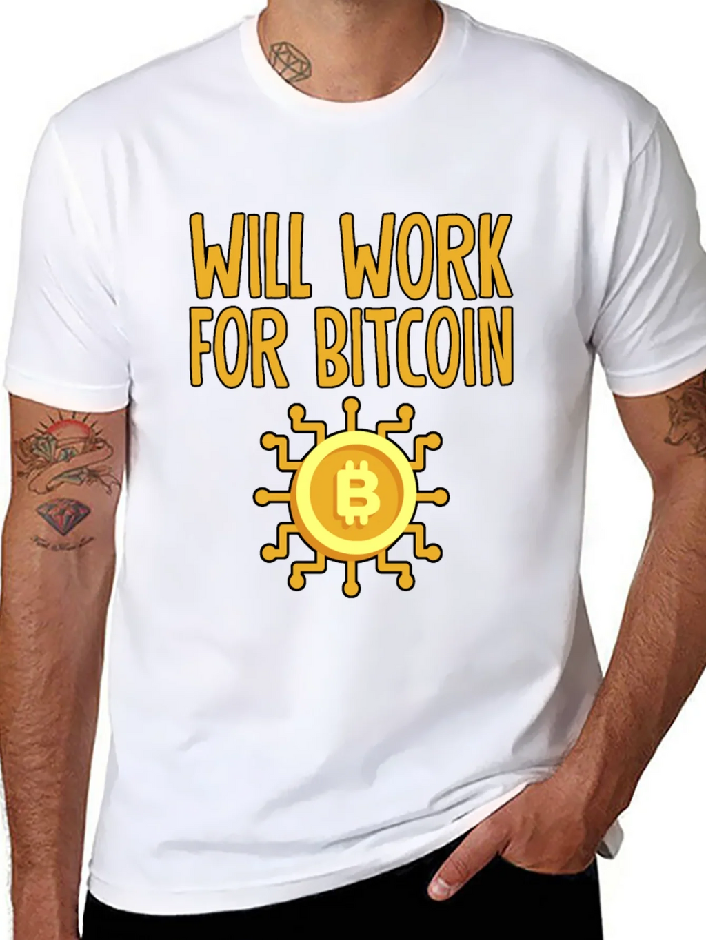 Will Work For Bitcoin Crypto T-Shirt product image 7
