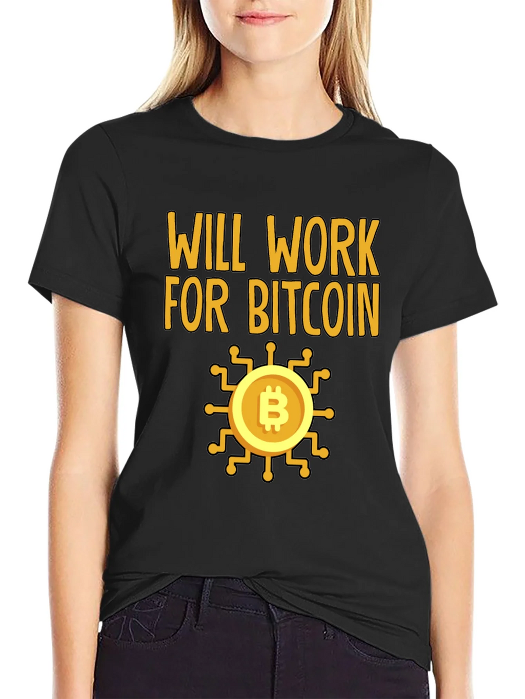 Will Work For Bitcoin Crypto T-Shirt product image 2