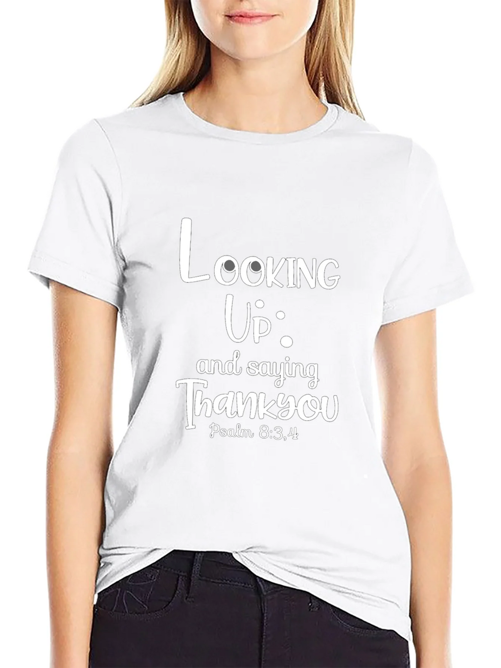 Looking Up Thank You Black T-Shirt product image 8