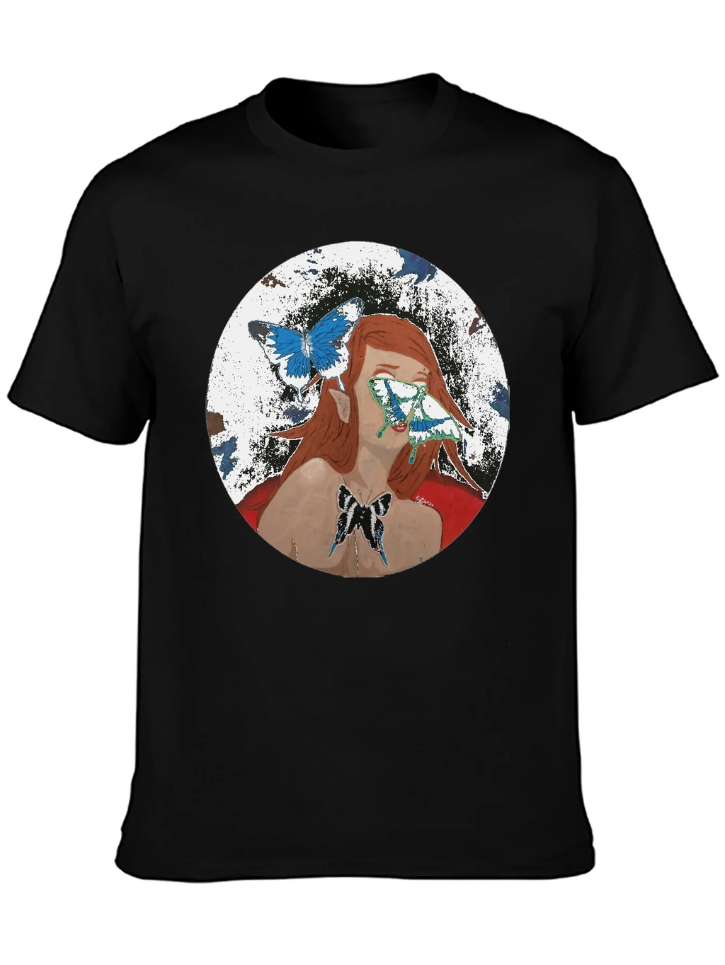 Butterfly Woman Graphic T-Shirt - Black product image 3