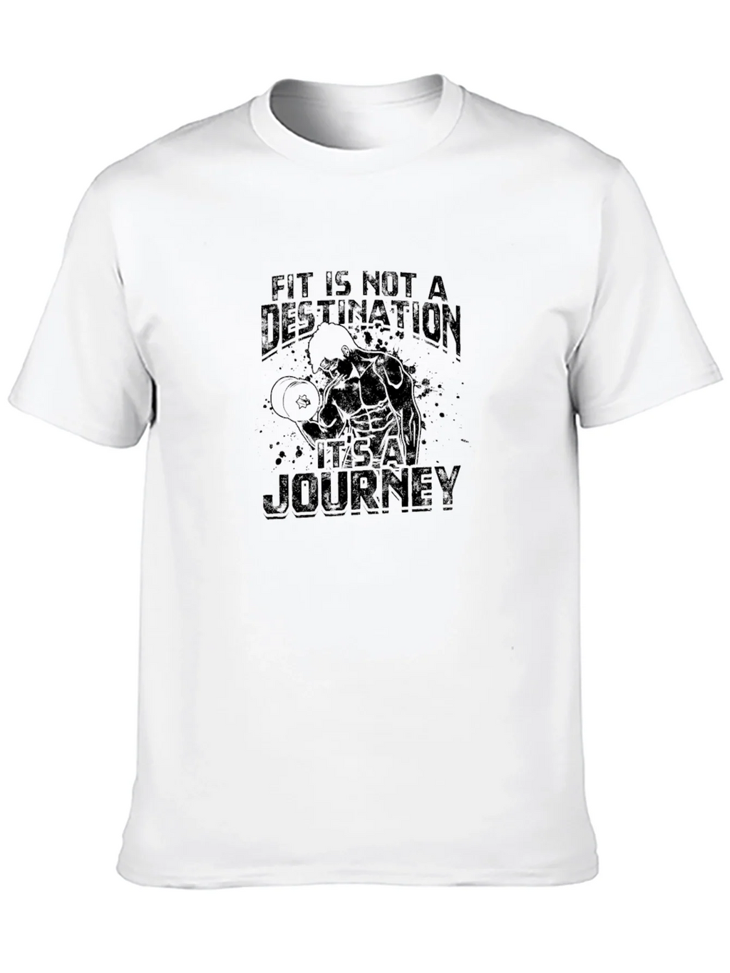 Fitness Motivation Black Graphic T-Shirt product image 8