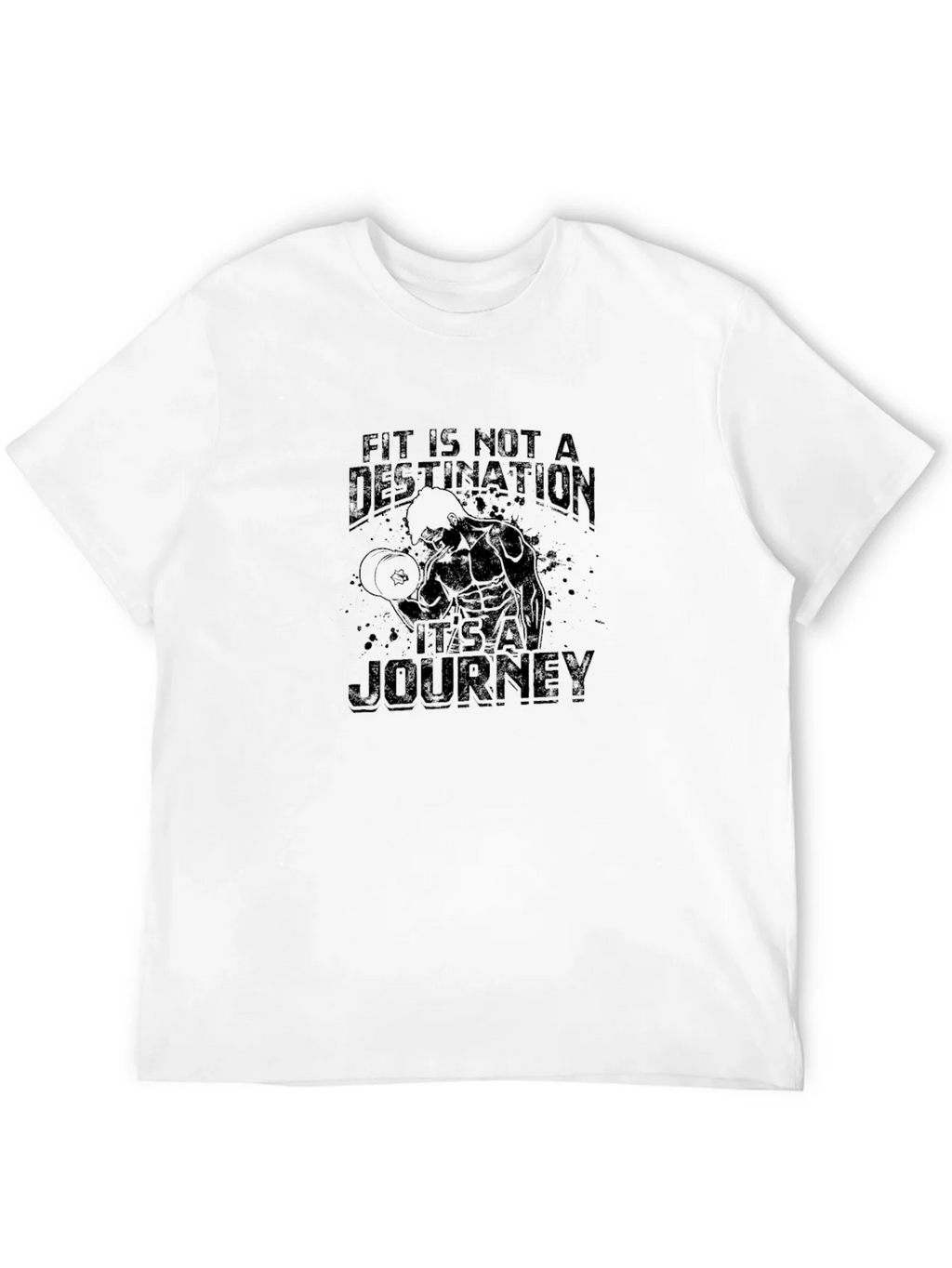 Fitness Motivation Black Graphic T-Shirt product image 9