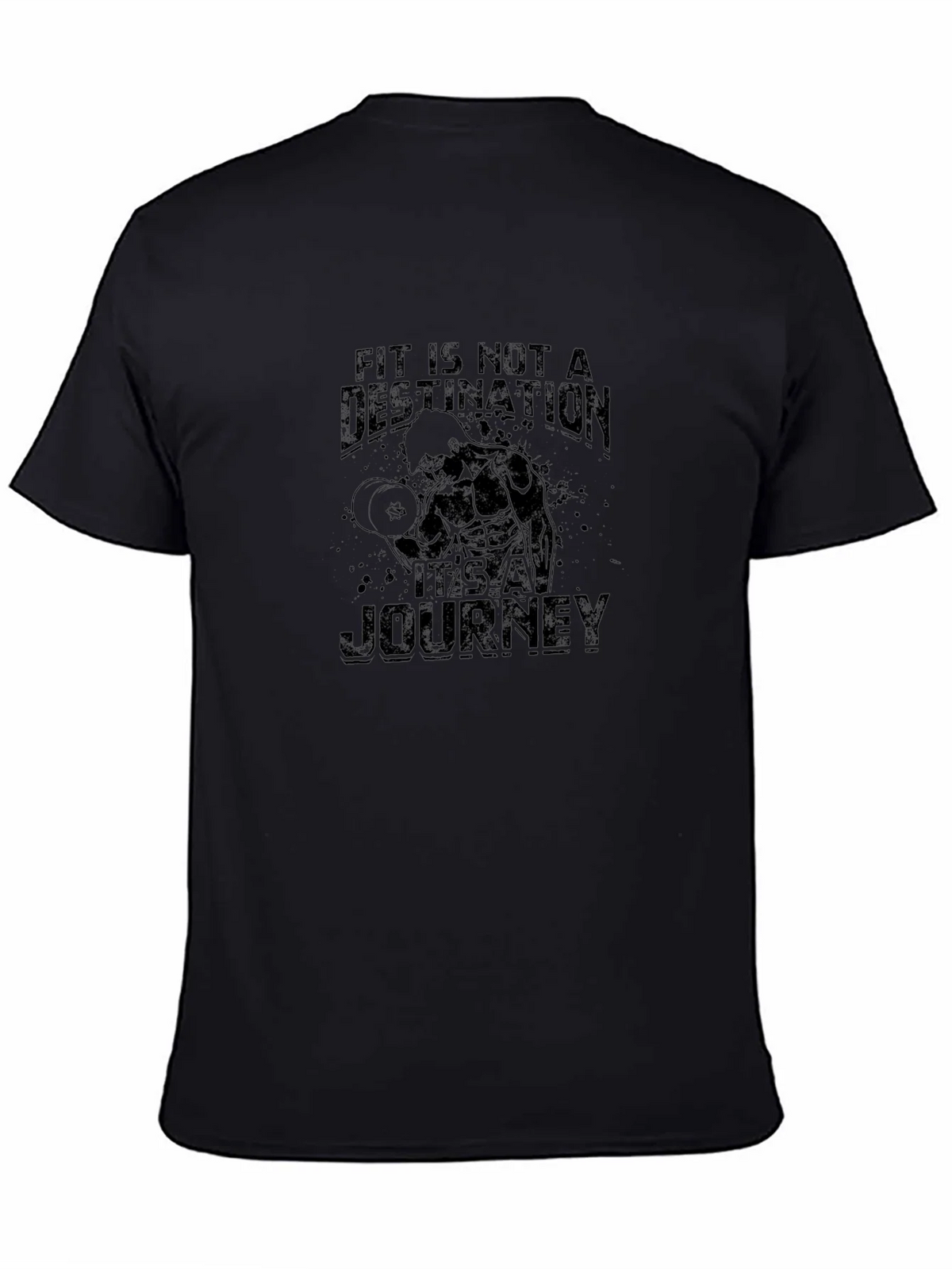 Fitness Motivation Black Graphic T-Shirt product image 4
