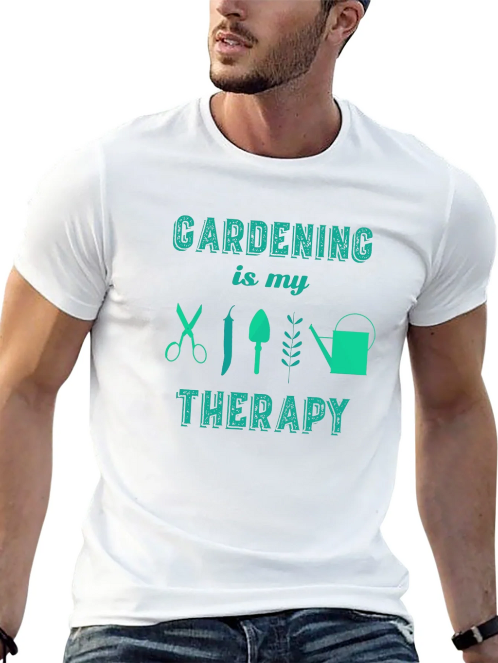 Gardening is My Therapy Black Graphic Tee product image 10