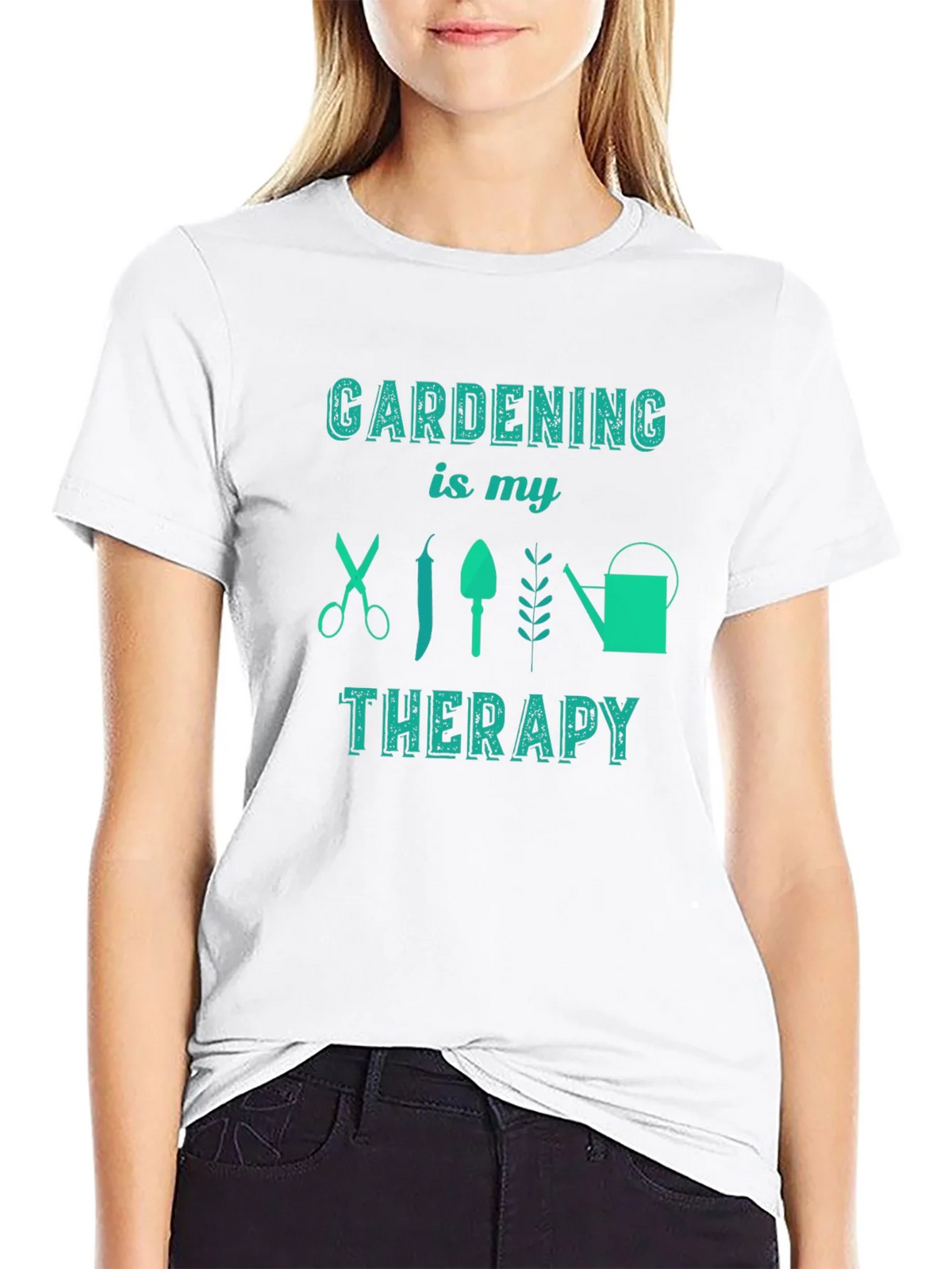 Gardening is My Therapy Black Graphic Tee product image 6