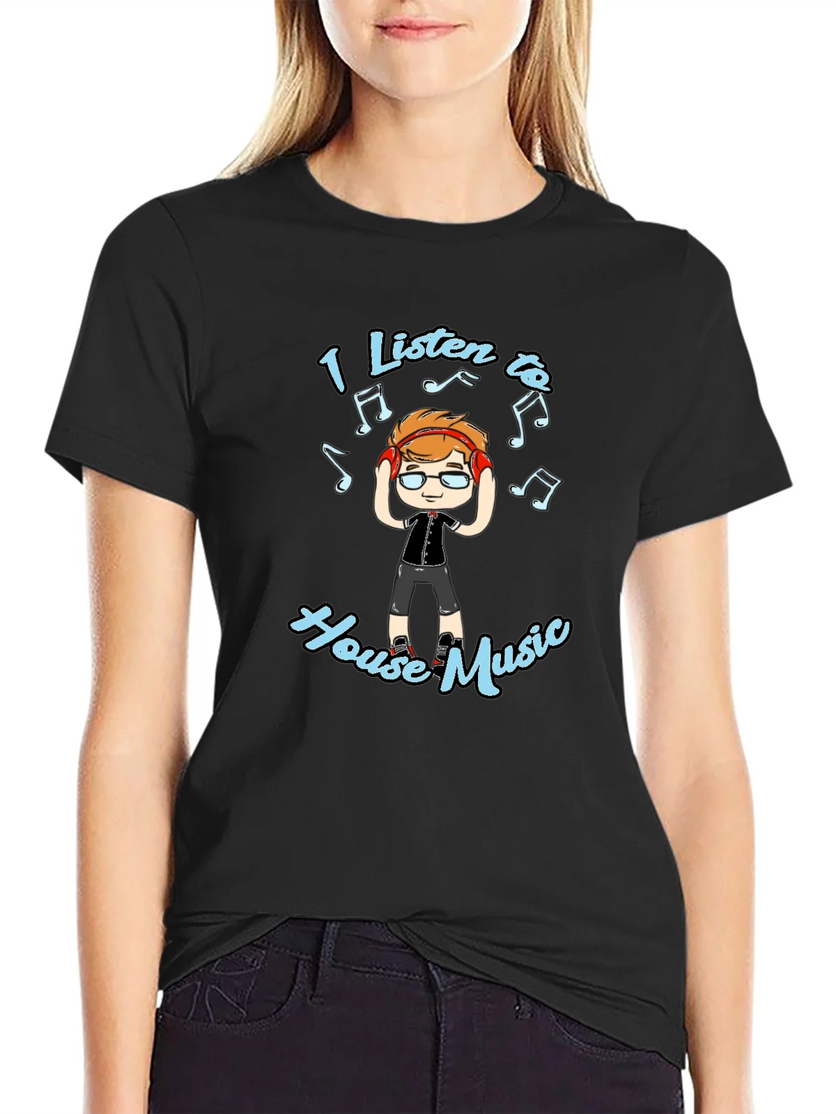 I Listen to House Music T-Shirt product image 2