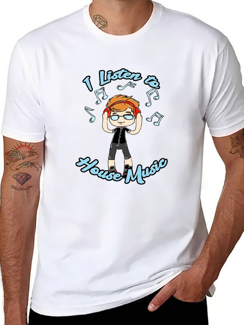 I Listen to House Music T-Shirt product image 7