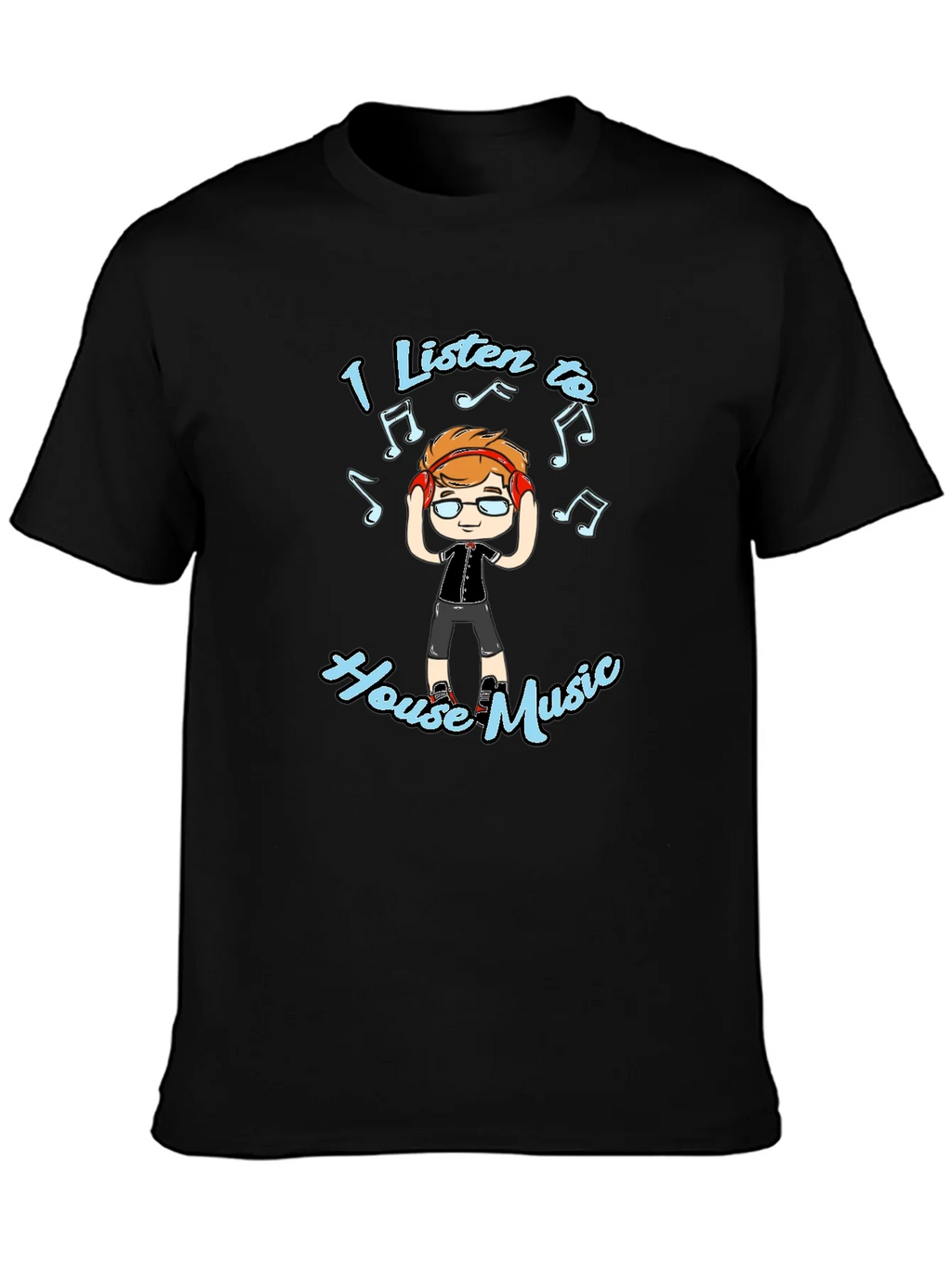 I Listen to House Music T-Shirt product image 3