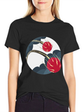 Modern Yin Yang Graphic Tee - Black product image 1