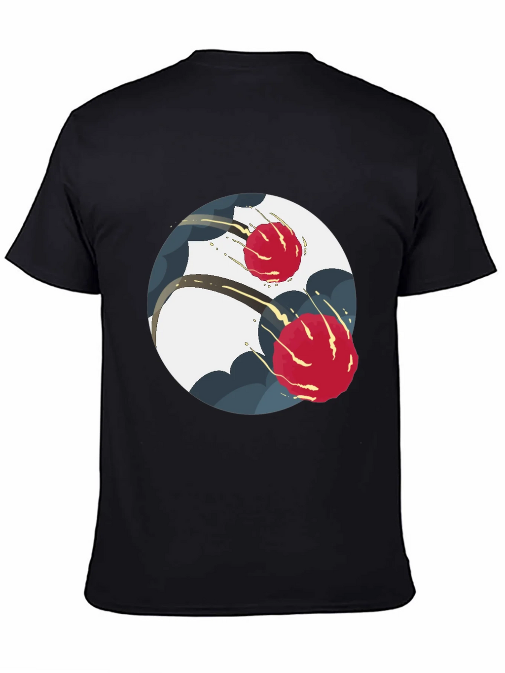 Modern Yin Yang Graphic Tee - Black product image 2