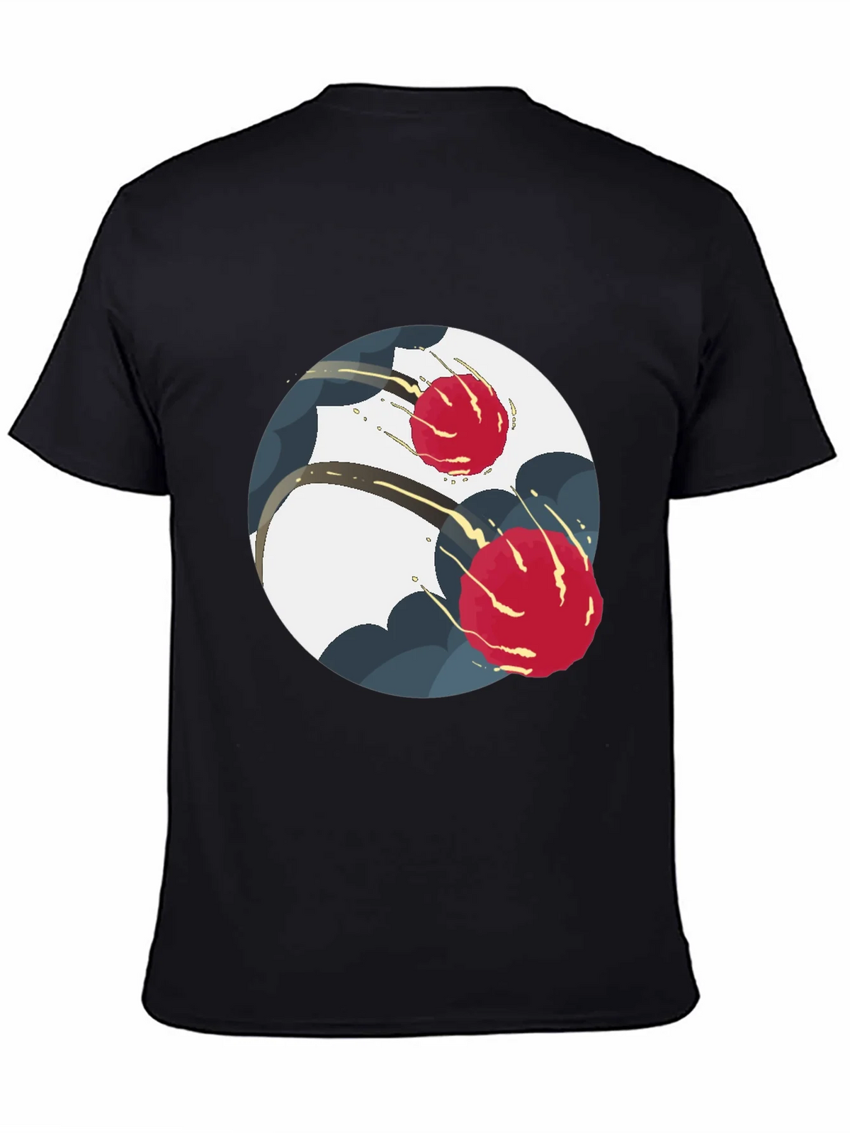 Modern Yin Yang Graphic Tee - Black product image 2