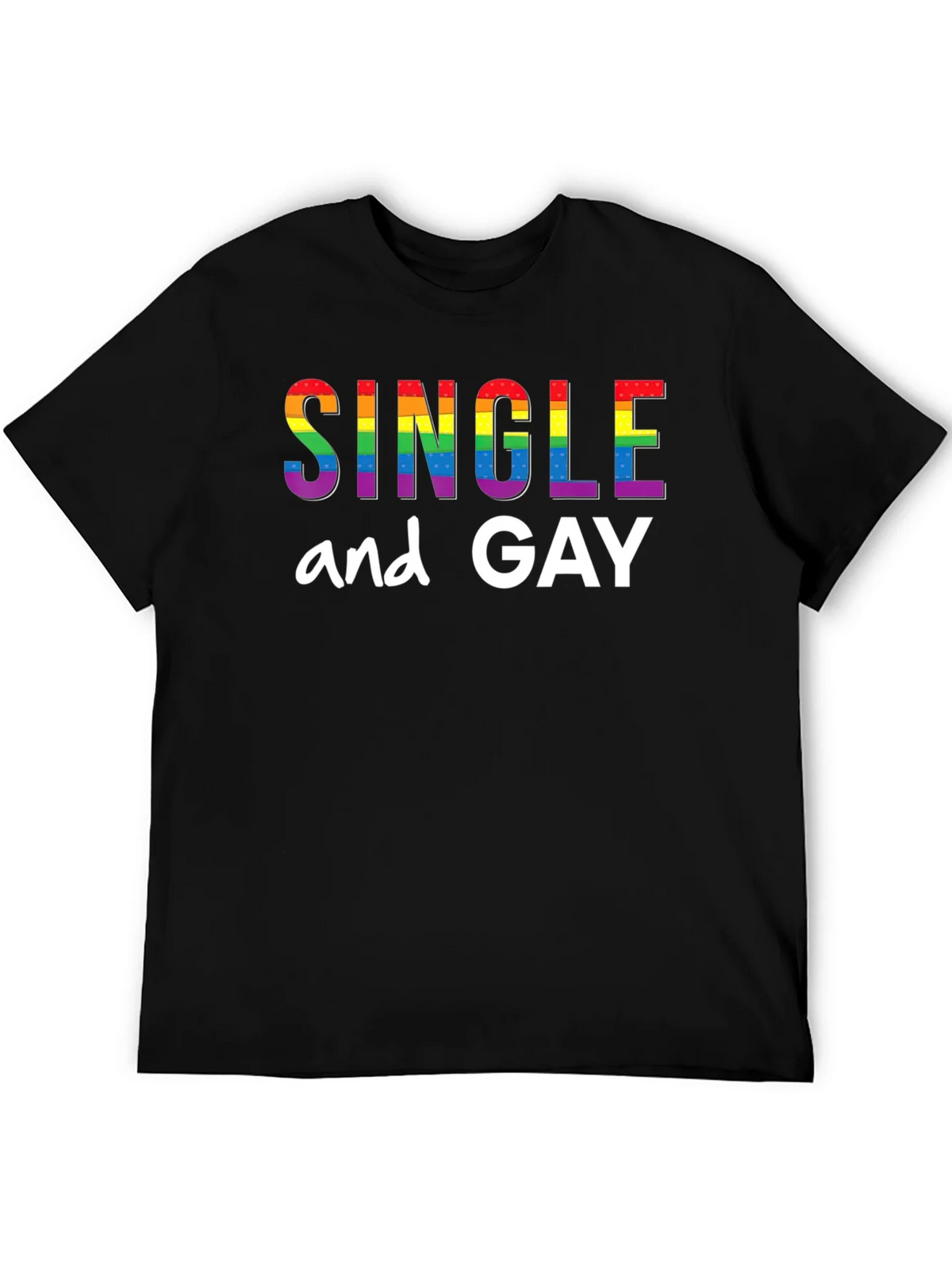 Single and Gay Pride Rainbow T-Shirt product image 5