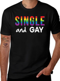 Single and Gay Pride Rainbow T-Shirt product image 1