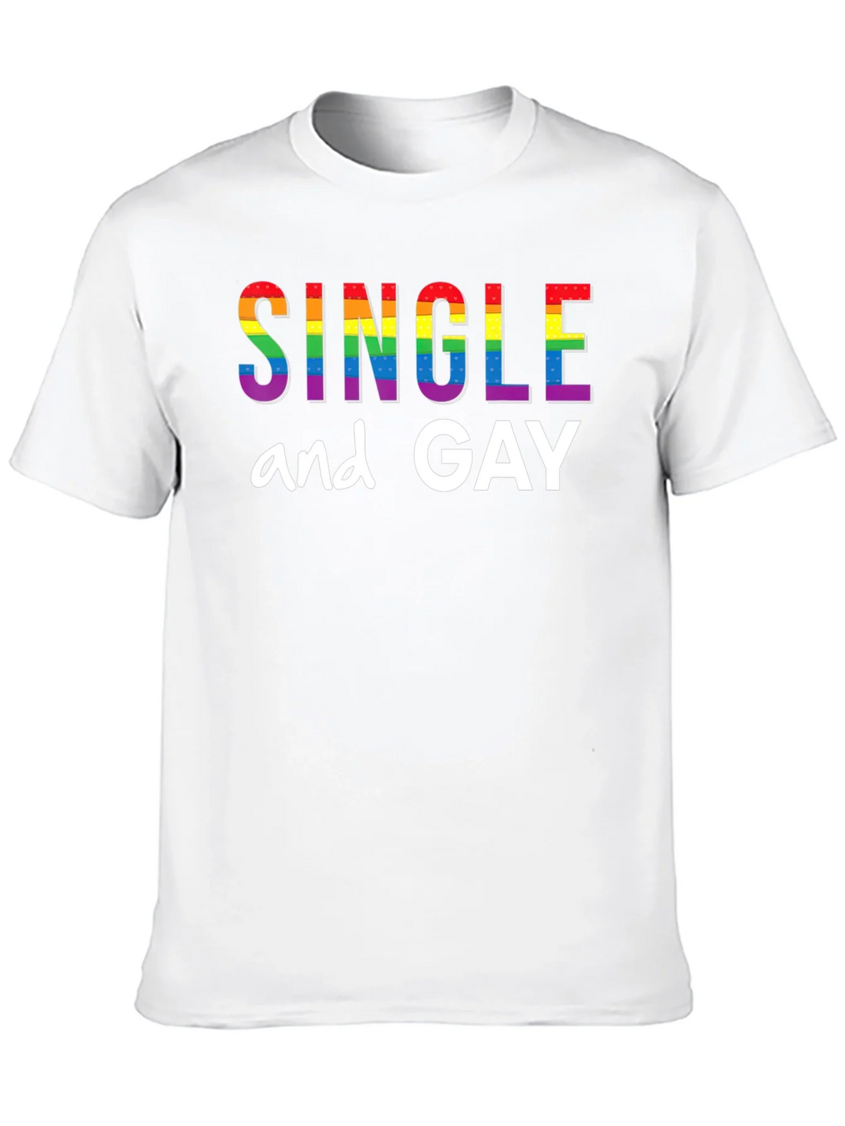 Single and Gay Pride Rainbow T-Shirt product image 9