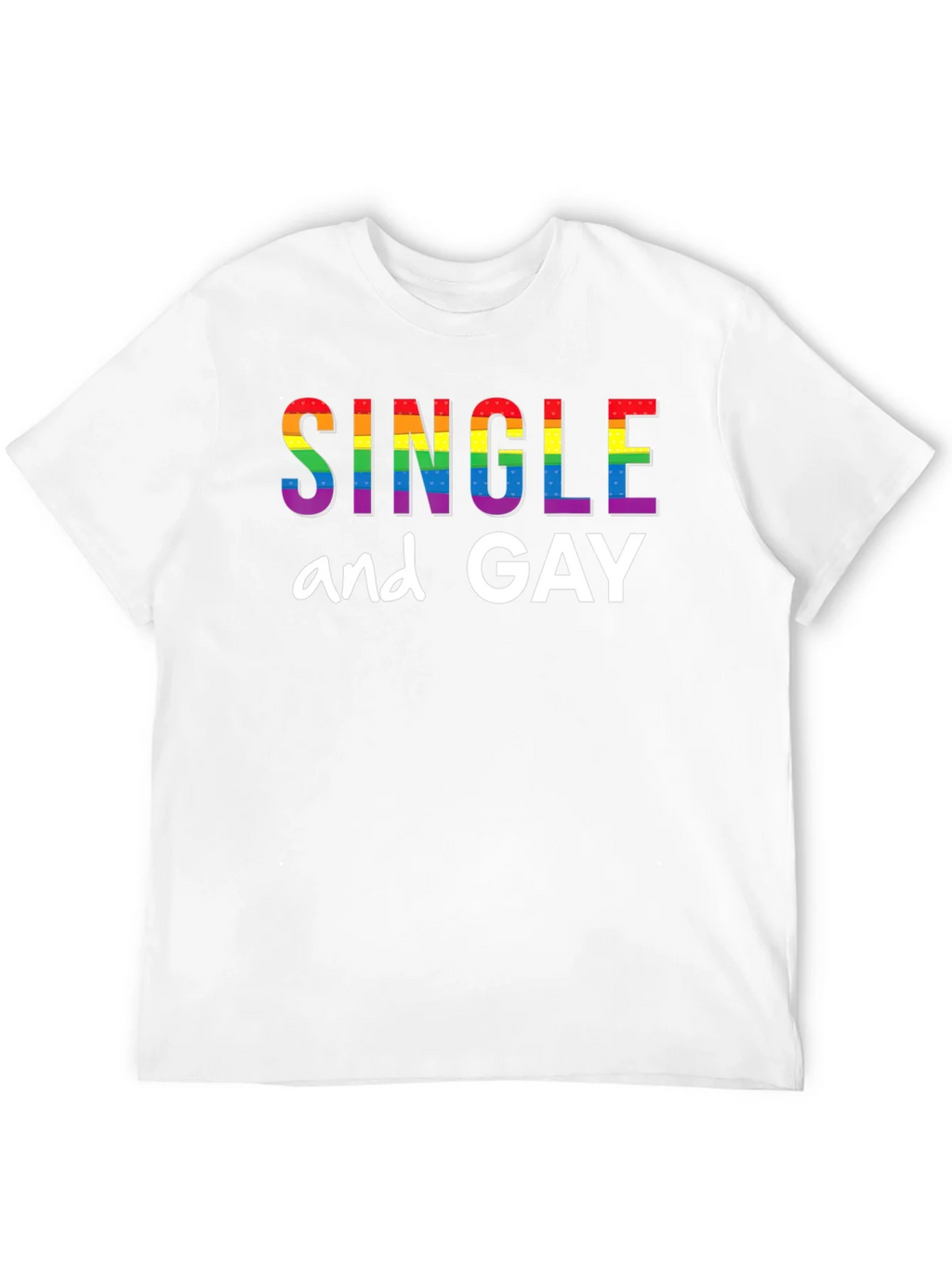 Single and Gay Pride Rainbow T-Shirt product image 11