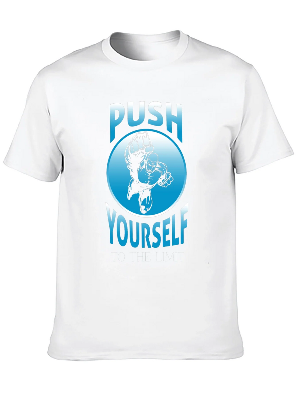 Push Yourself Graphic T-Shirt - Black Crew Neck Tee product image 9
