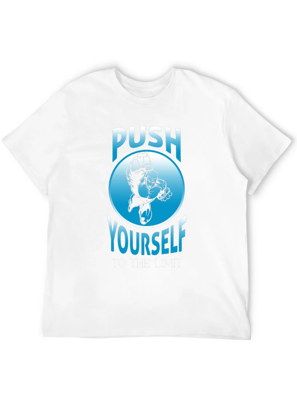Push Yourself Graphic T-Shirt - Black Crew Neck Tee product image 11