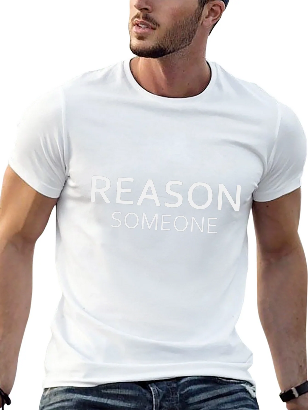 Reason Someone Black Graphic T-Shirt product image 8