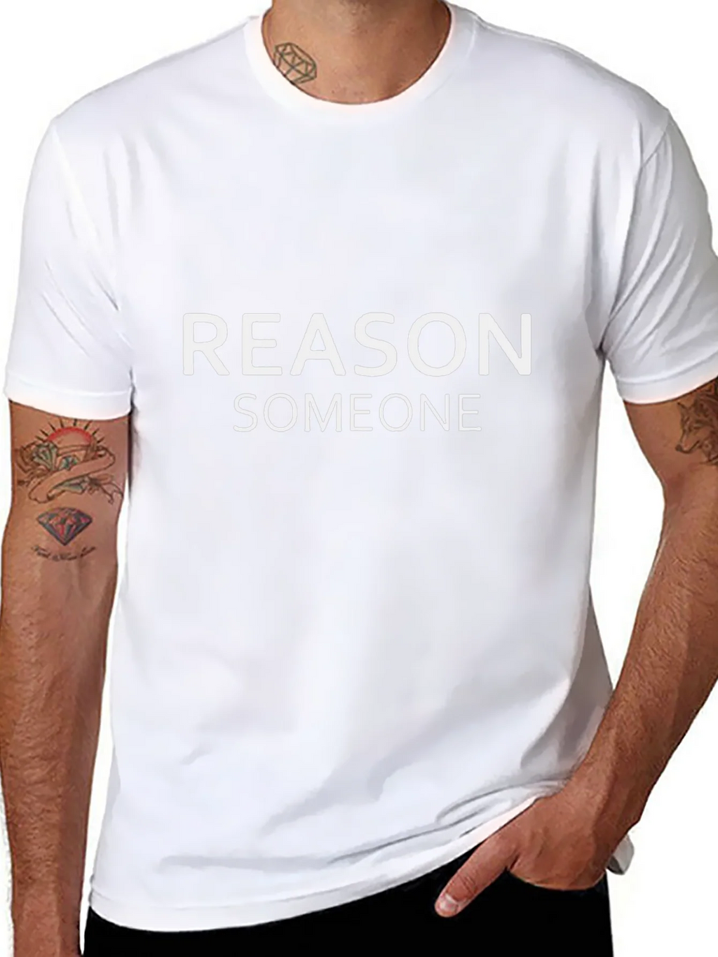 Reason Someone Black Graphic T-Shirt product image 4