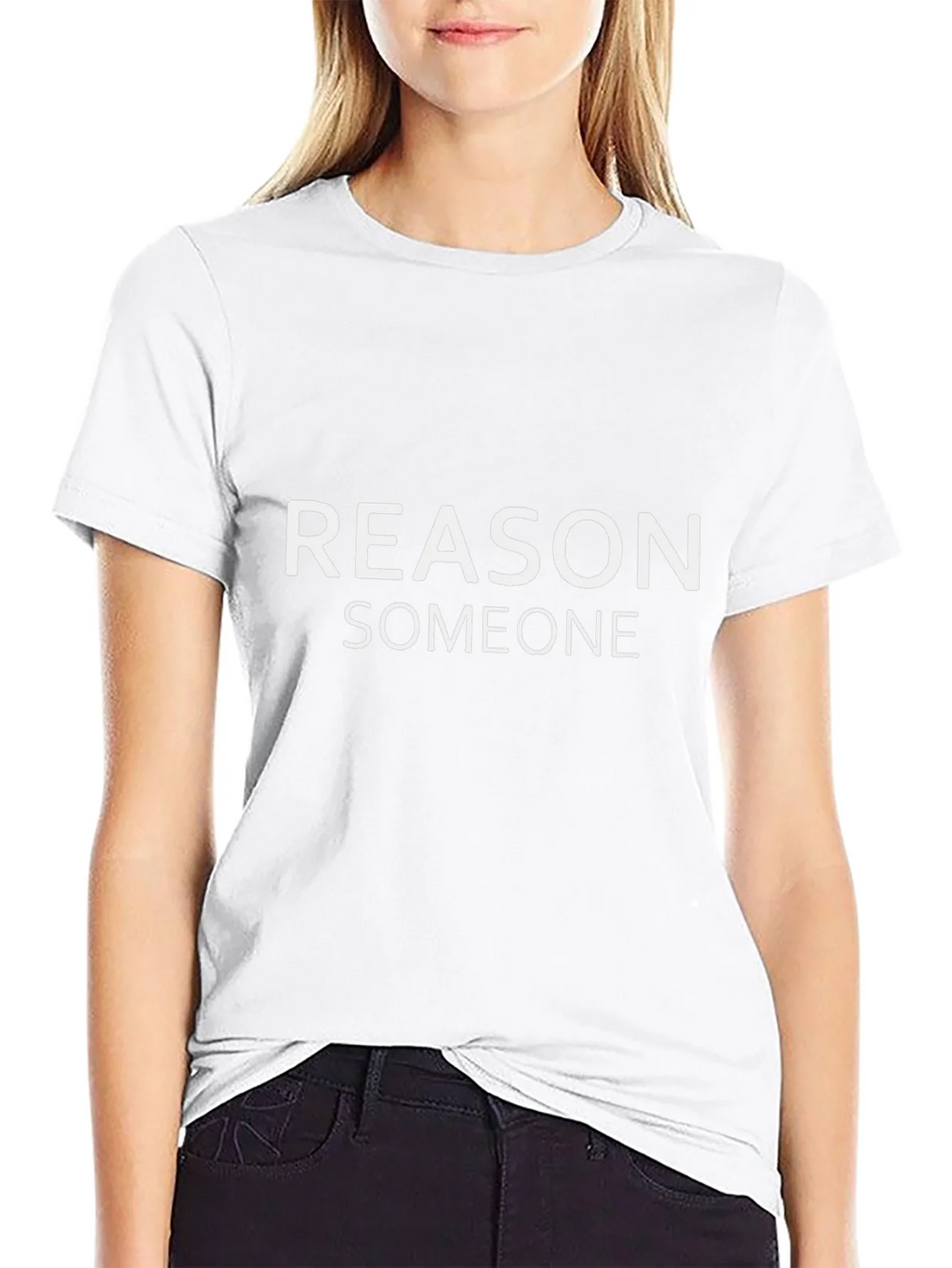 Reason Someone Black Graphic T-Shirt product image 5