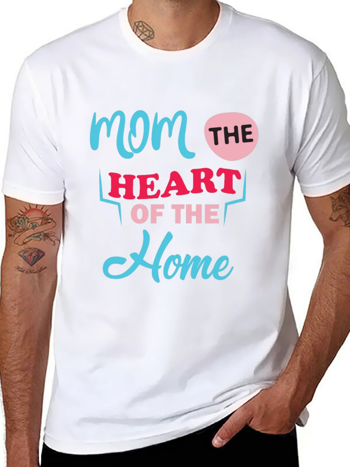 Mom The Heart Of Home Black T-Shirt product image 6