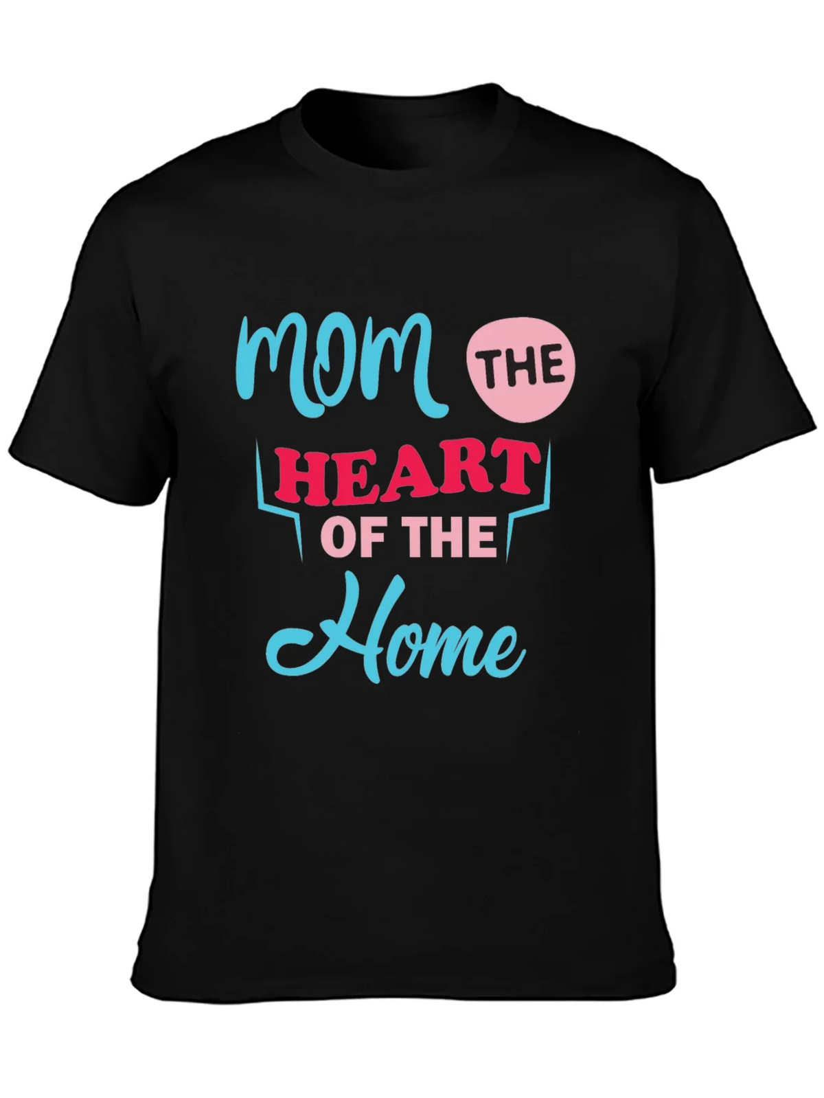 Mom The Heart Of Home Black T-Shirt product image 3