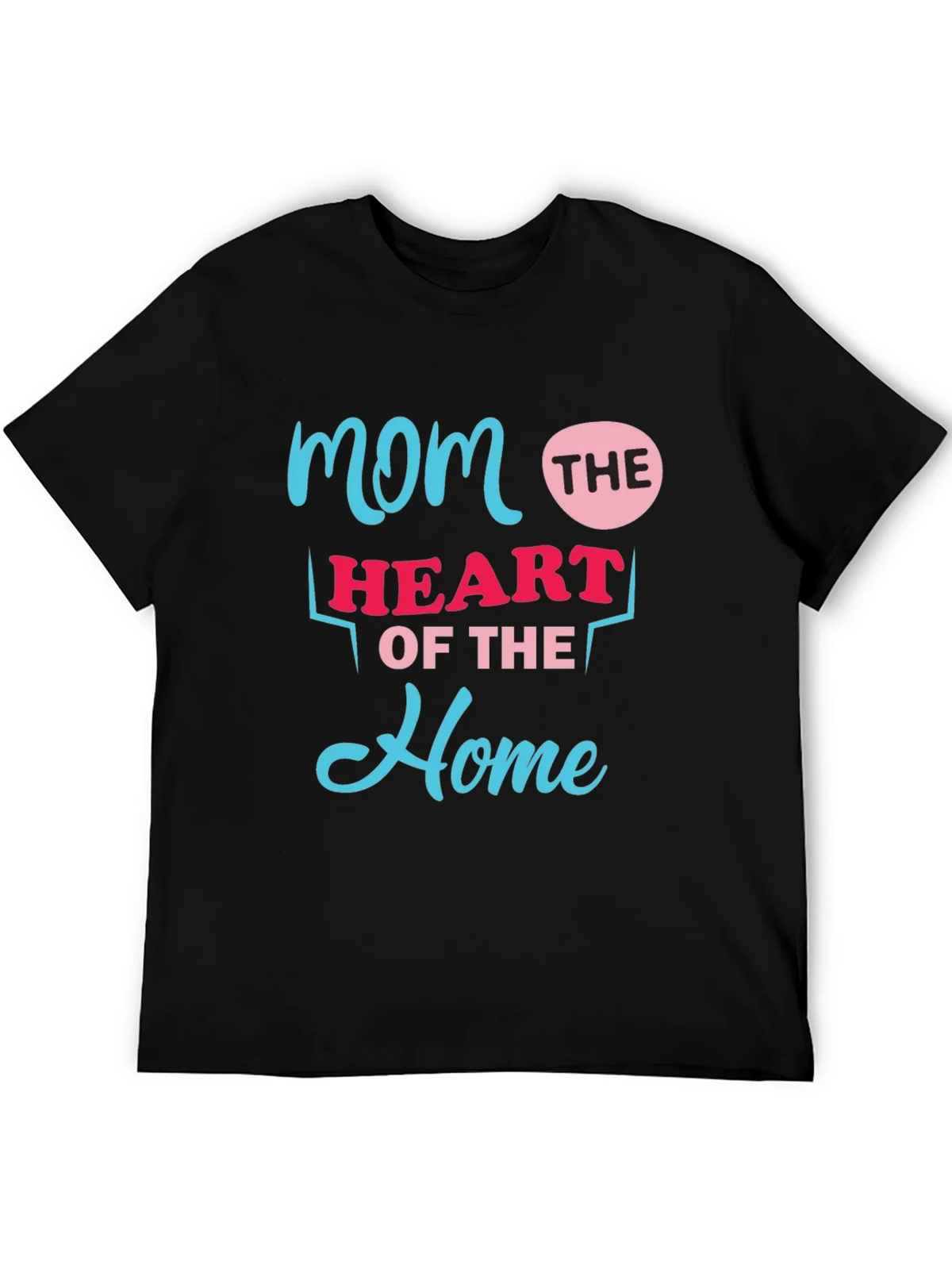 Mom The Heart Of Home Black T-Shirt product image 5