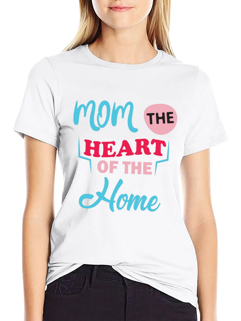 Mom The Heart Of Home Black T-Shirt product image 7