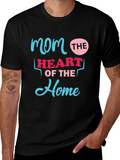 Mom The Heart Of Home Black T-Shirt product image 1