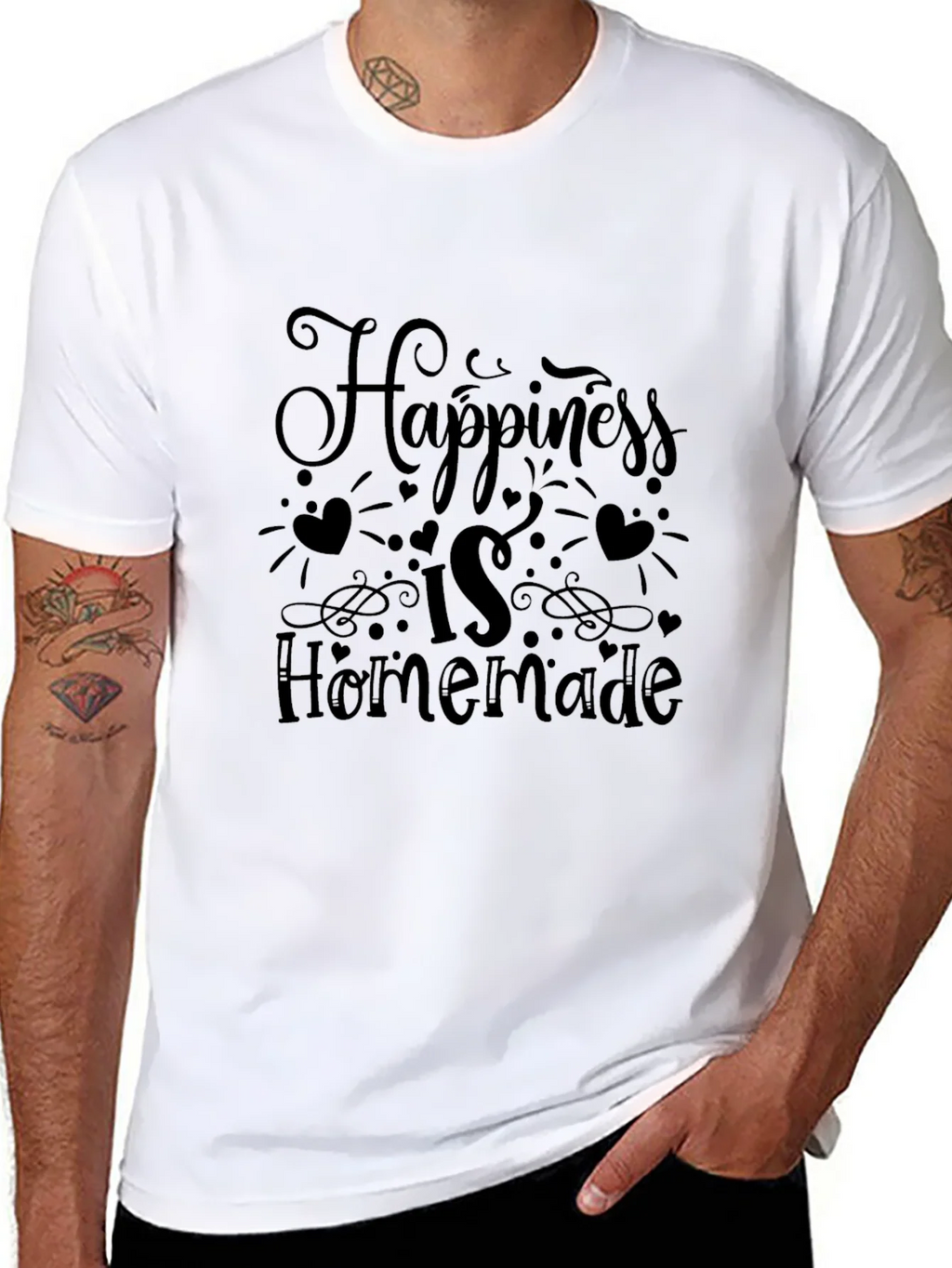 Happiness is Homemade Black Graphic Tee product image 6