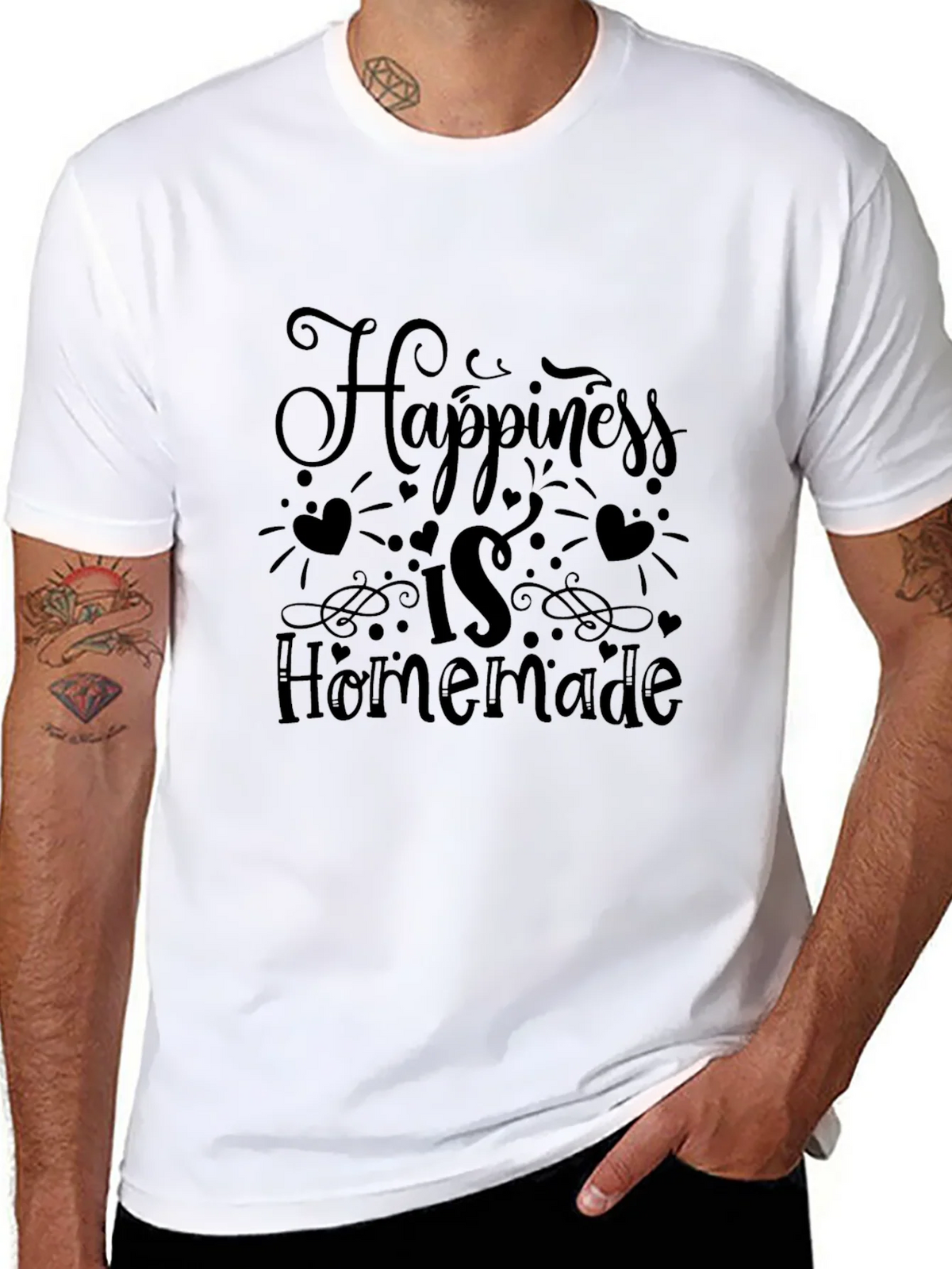 Happiness is Homemade Black Graphic Tee product image 6