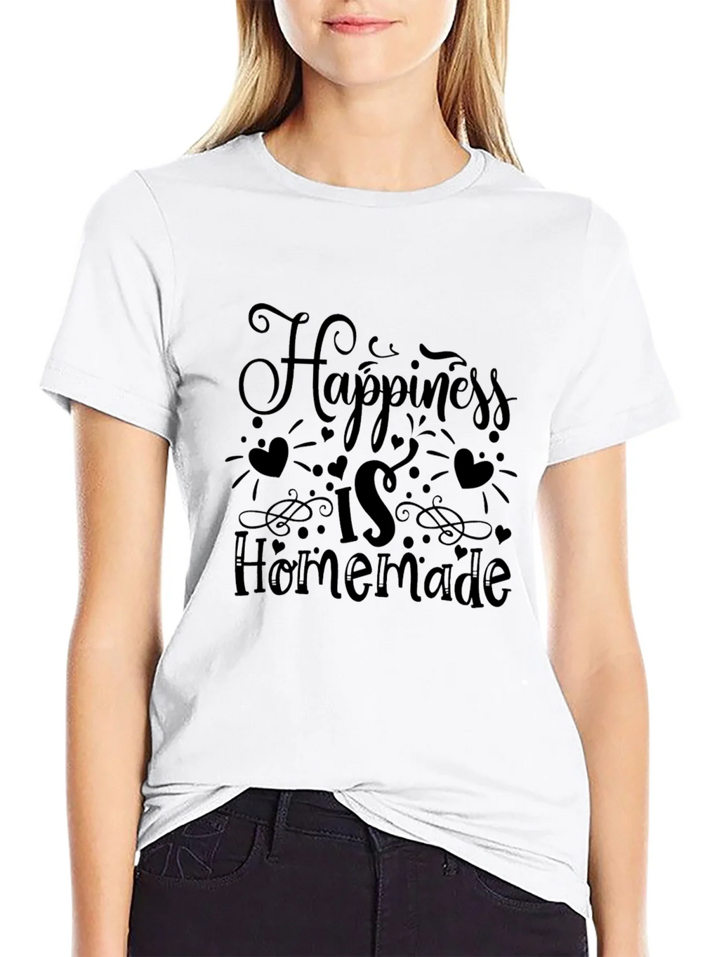 Happiness is Homemade Black Graphic Tee product image 7