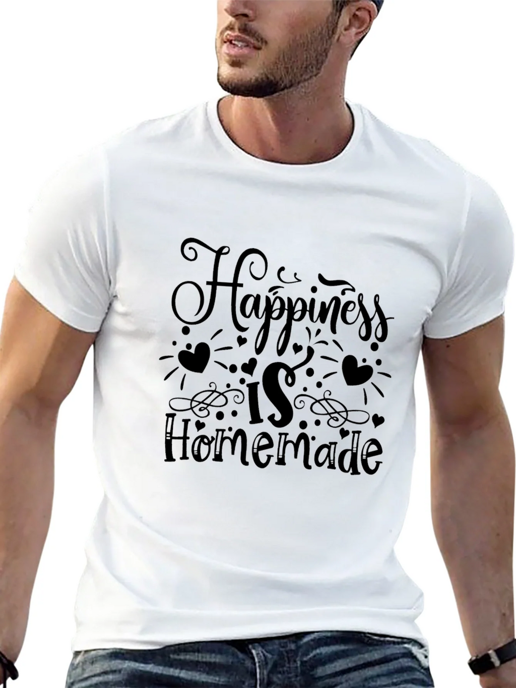 Happiness is Homemade Black Graphic Tee product image 11