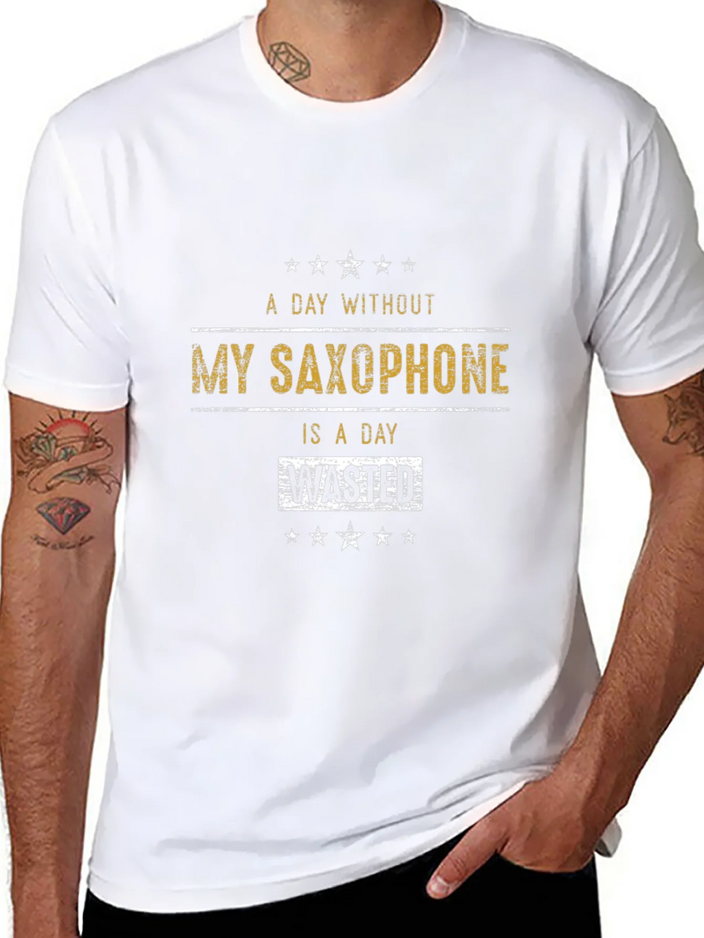 Saxophone Lover T-Shirt: A Day Without is Wasted! product image 7
