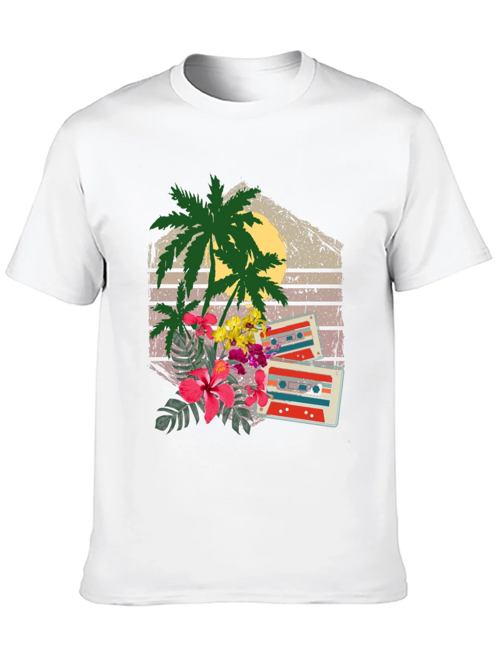 Retro Cassette & Palm Tree Graphic Tee product image 9