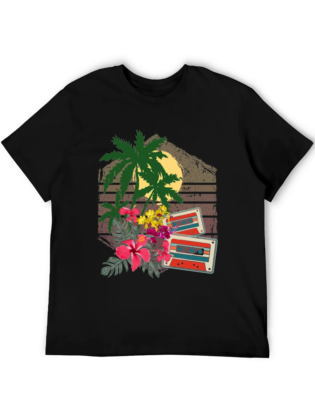 Retro Cassette & Palm Tree Graphic Tee product image 5