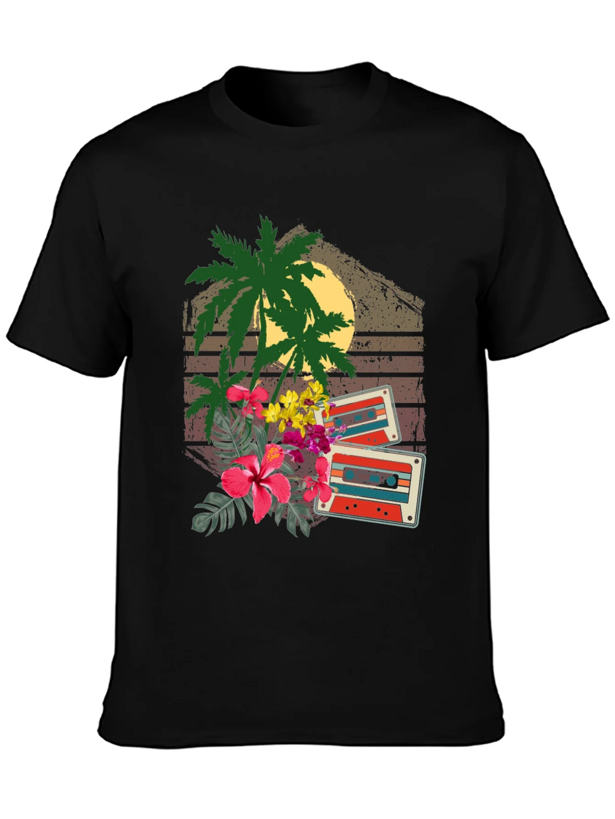 Retro Cassette & Palm Tree Graphic Tee product image 3