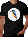 Kingfisher Bird Graphic Tee - Unisex Black T-Shirt product image 1