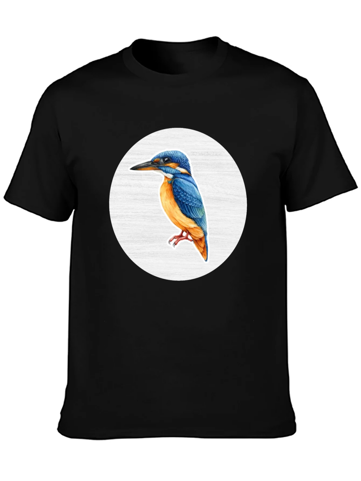 Kingfisher Bird Graphic Tee - Unisex Black T-Shirt product image 2