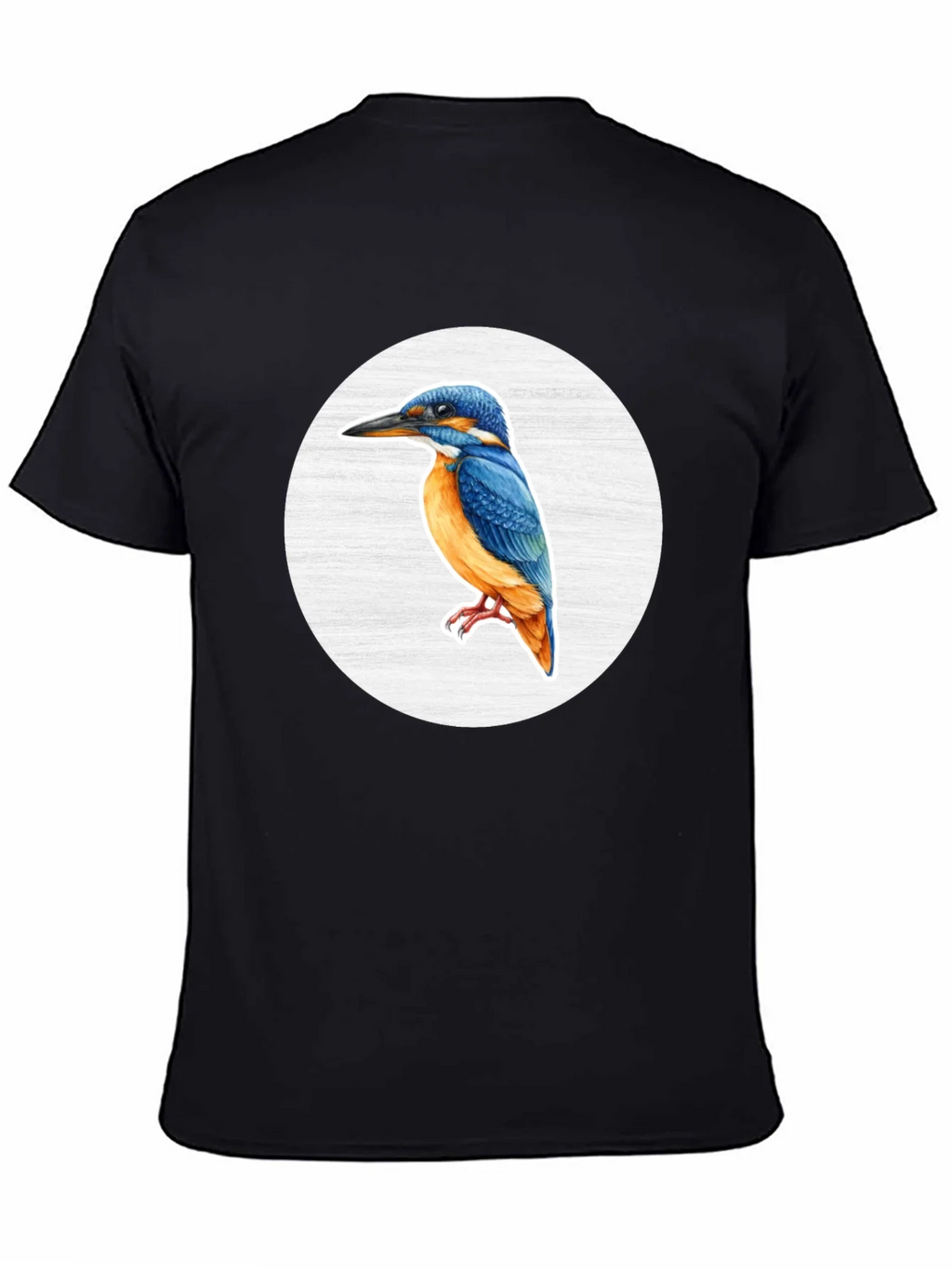 Kingfisher Bird Graphic Tee - Unisex Black T-Shirt product image 3