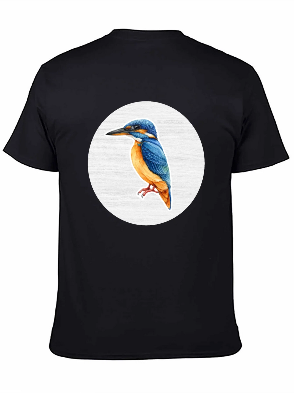 Kingfisher Bird Graphic Tee - Unisex Black T-Shirt product image 3