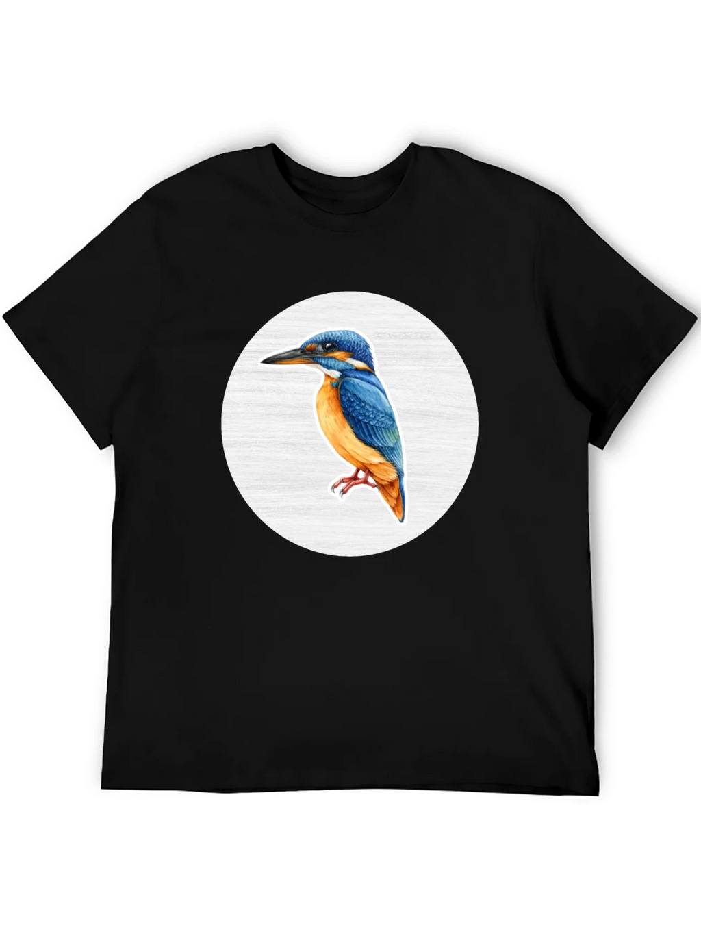 Kingfisher Bird Graphic Tee - Unisex Black T-Shirt product image 4