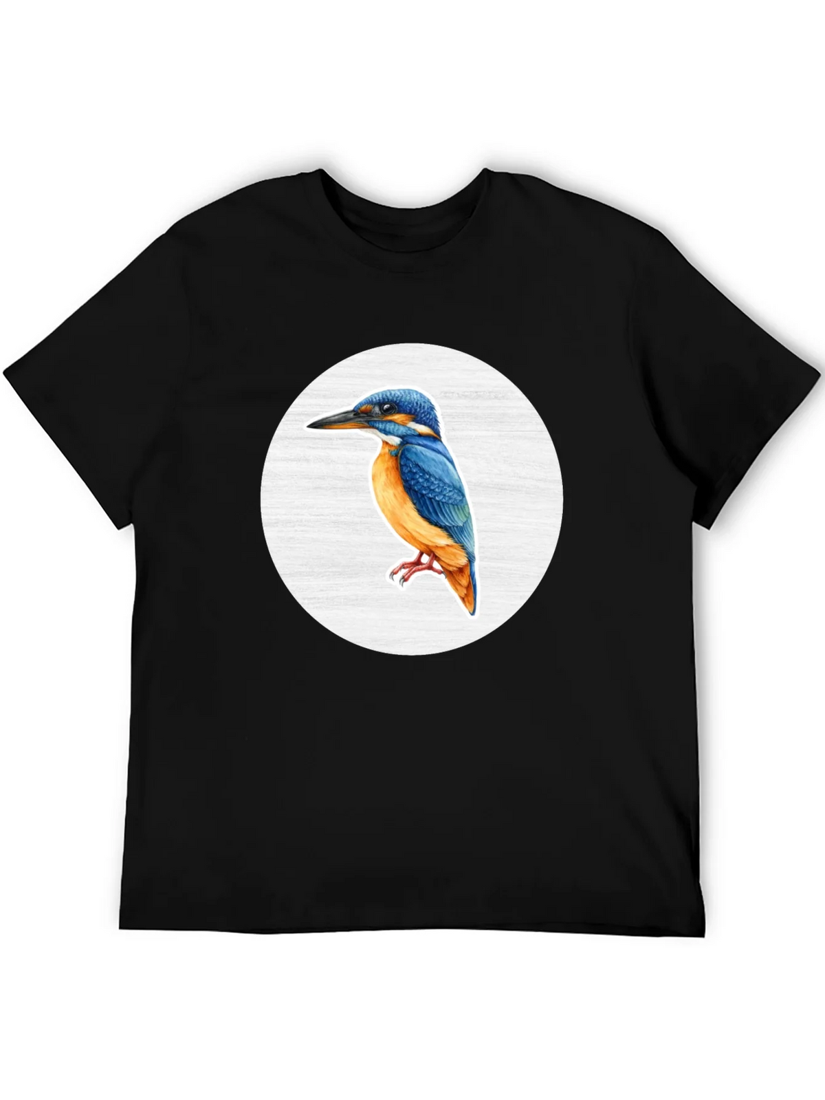 Kingfisher Bird Graphic Tee - Unisex Black T-Shirt product image 4