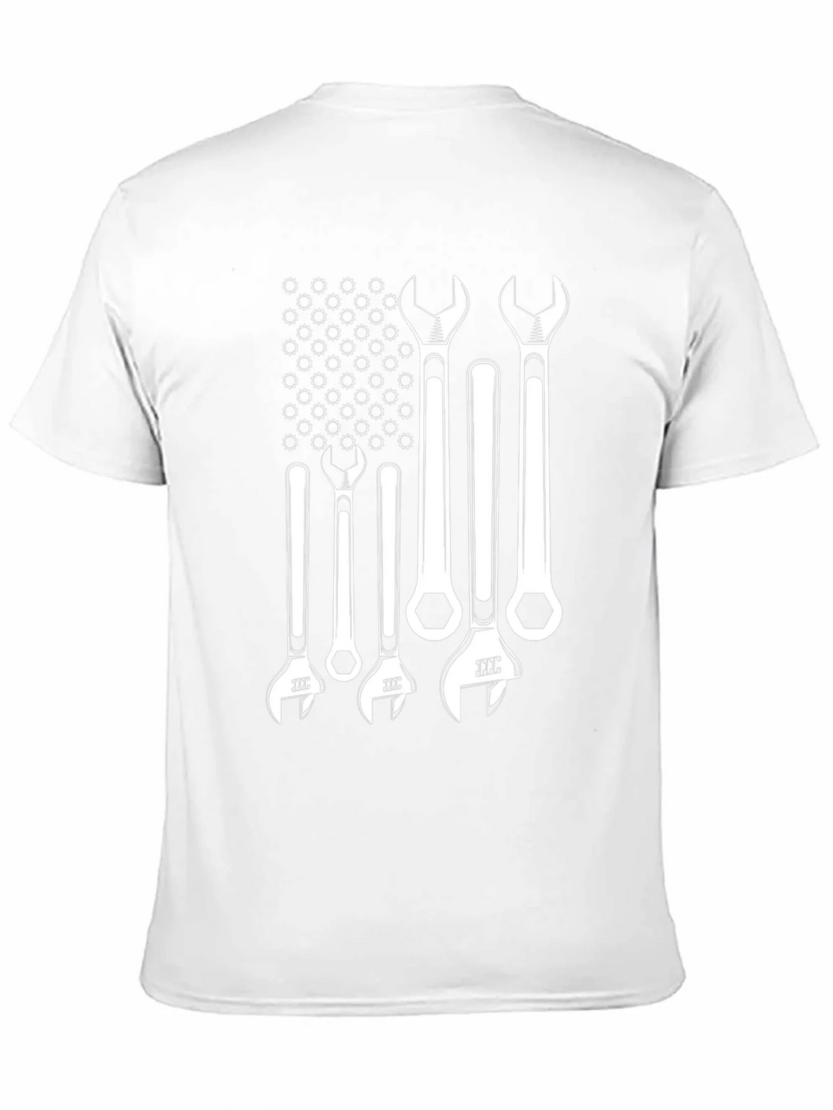 Mechanic Wrench American Flag Graphic Tee - Black product image 6