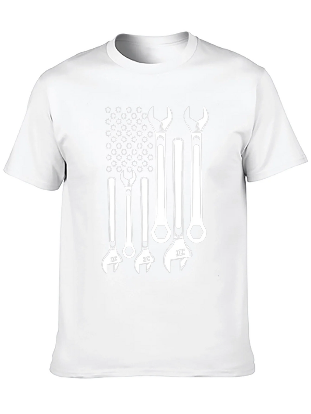 Mechanic Wrench American Flag Graphic Tee - Black product image 5